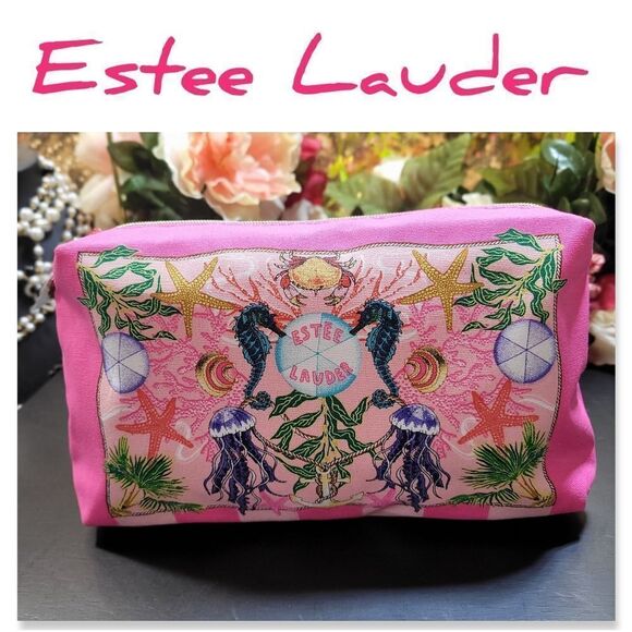 New Estée Lauder Underwater Seascape Makeup Bag - Picture 1 of 13